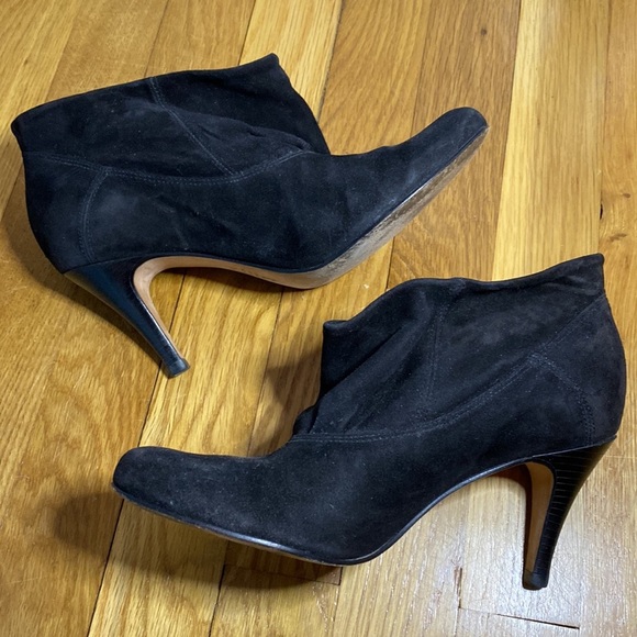 Aldo Suede Heeled Booties Black Size 38 - Picture 7 of 7